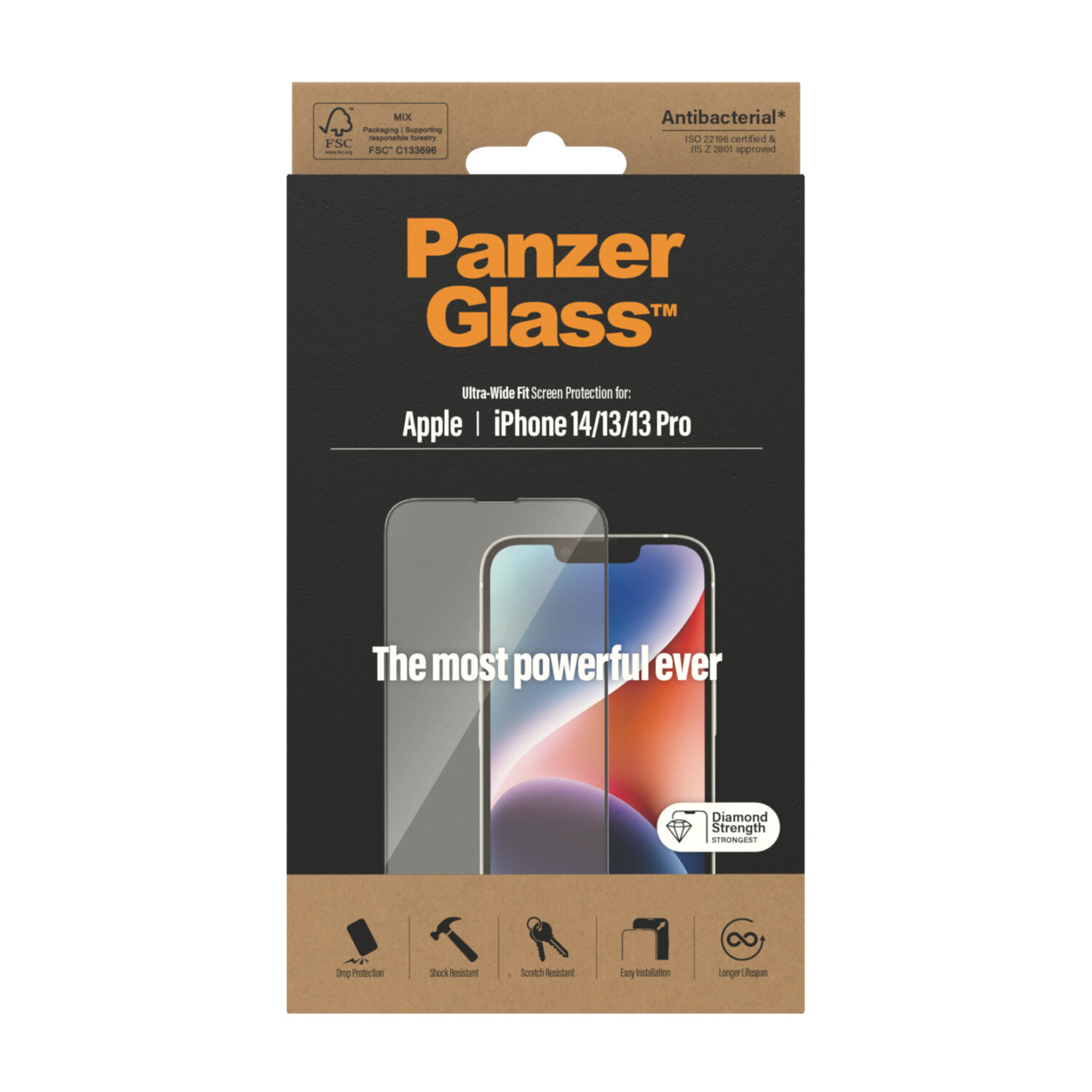 iPhone 13 / 13 Pro / 14 - Edge-To-Edge Black (AB) - PanzerGlass - Billede 3