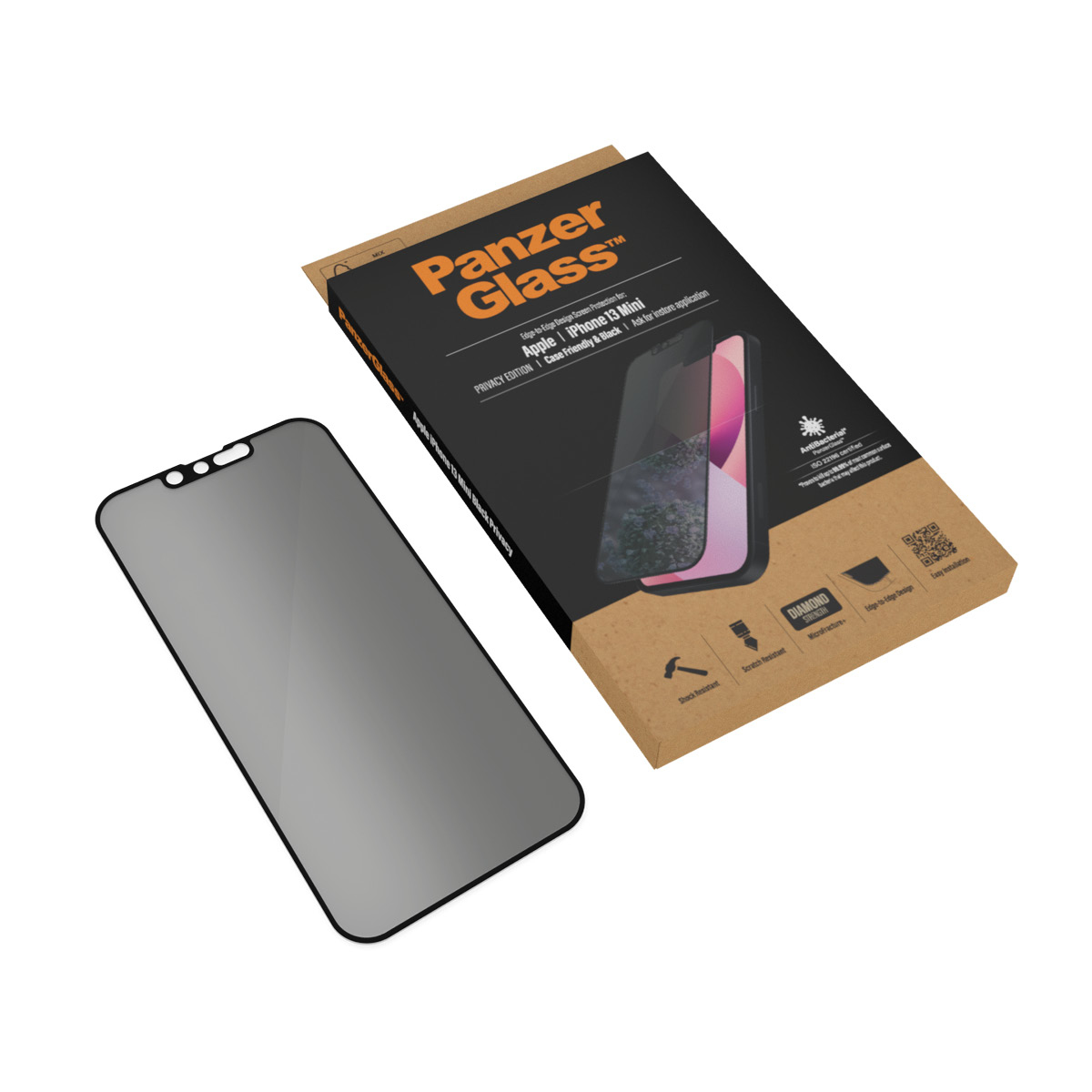iPhone 13 Mini - Edge-To-Edge Black (AB) - PanzerGlass (Privacy) - Billede 5
