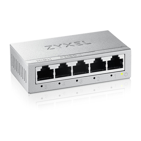 ZYXEL GS-105B V5 5-Port MINI Desktop Gigabit Ethernet Switch - Billede 2