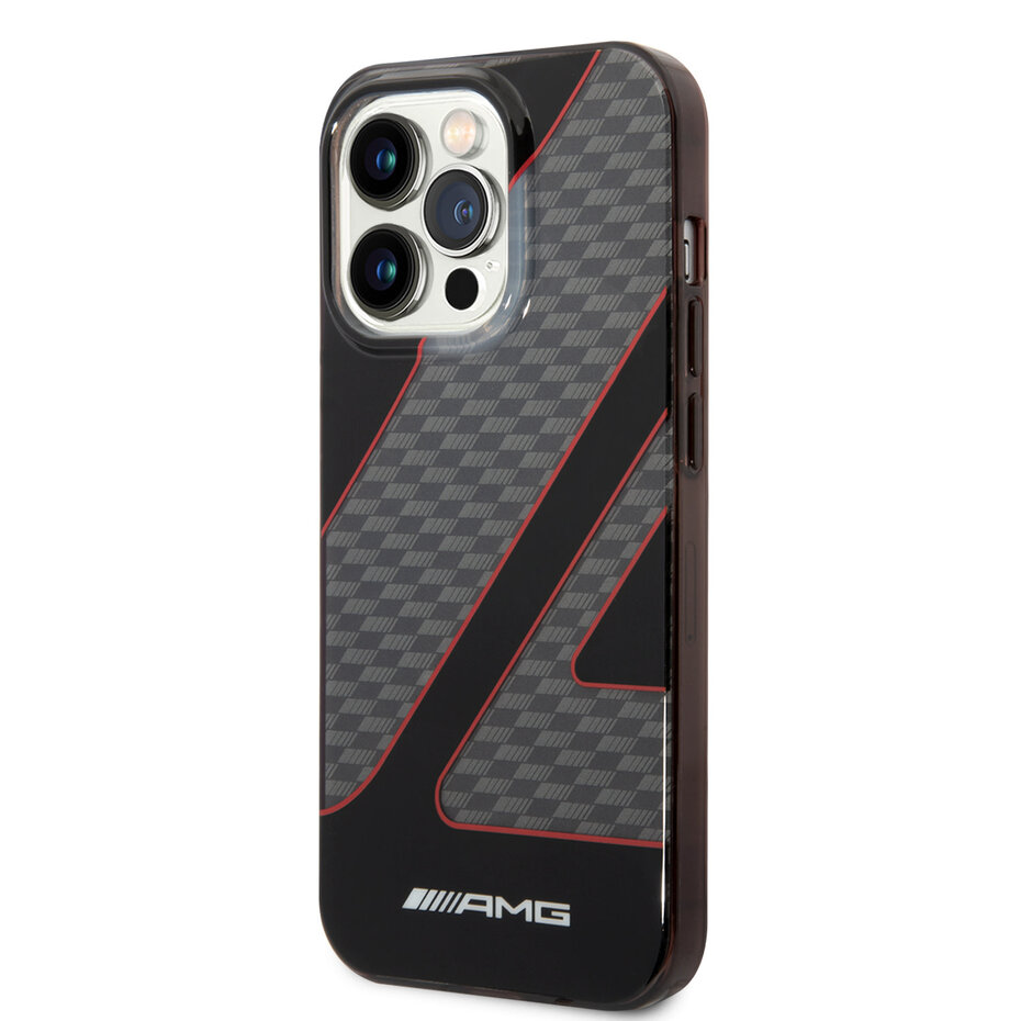 iPhone 14 Pro - AMG TPU Back Cover - Red - Billede 3