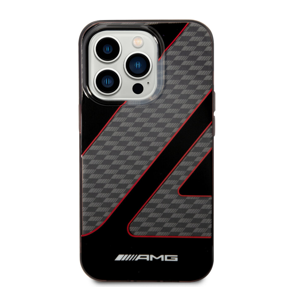 iPhone 14 Pro - AMG TPU Back Cover - Red - Billede 2