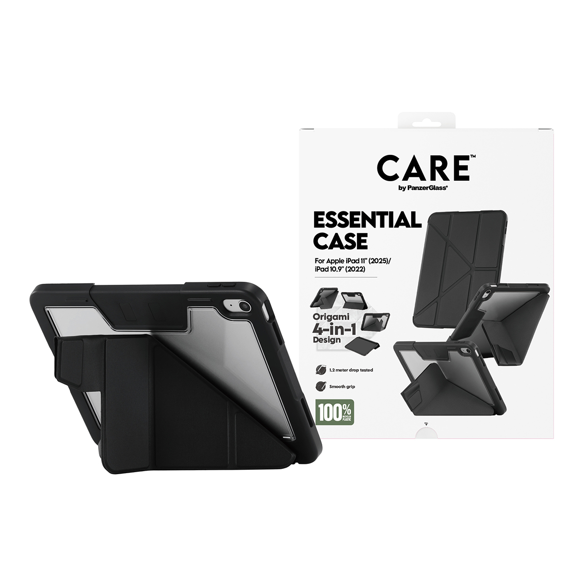 iPad 10 (2022) 10.9'' / 11 (2025) 11'' - CARE by PanzerGlass Essential Cover - Black - Billede 2