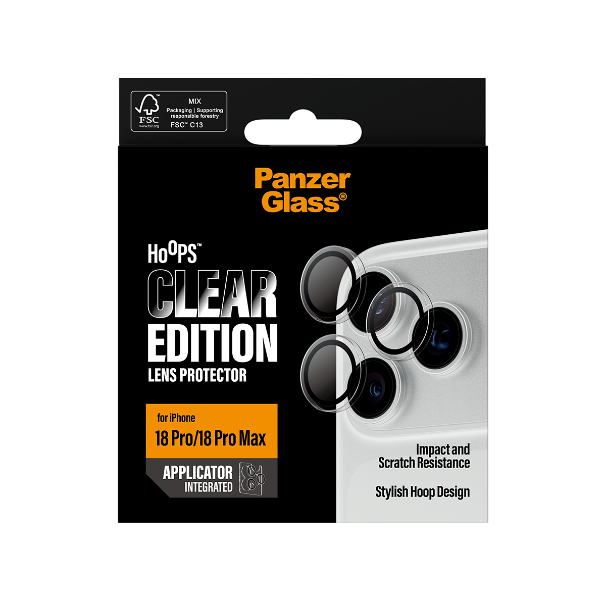 iPhone 18 Pro / 18 Pro Max - PanzerGlass Hoops Kamerabeskyttelse - Billede 4