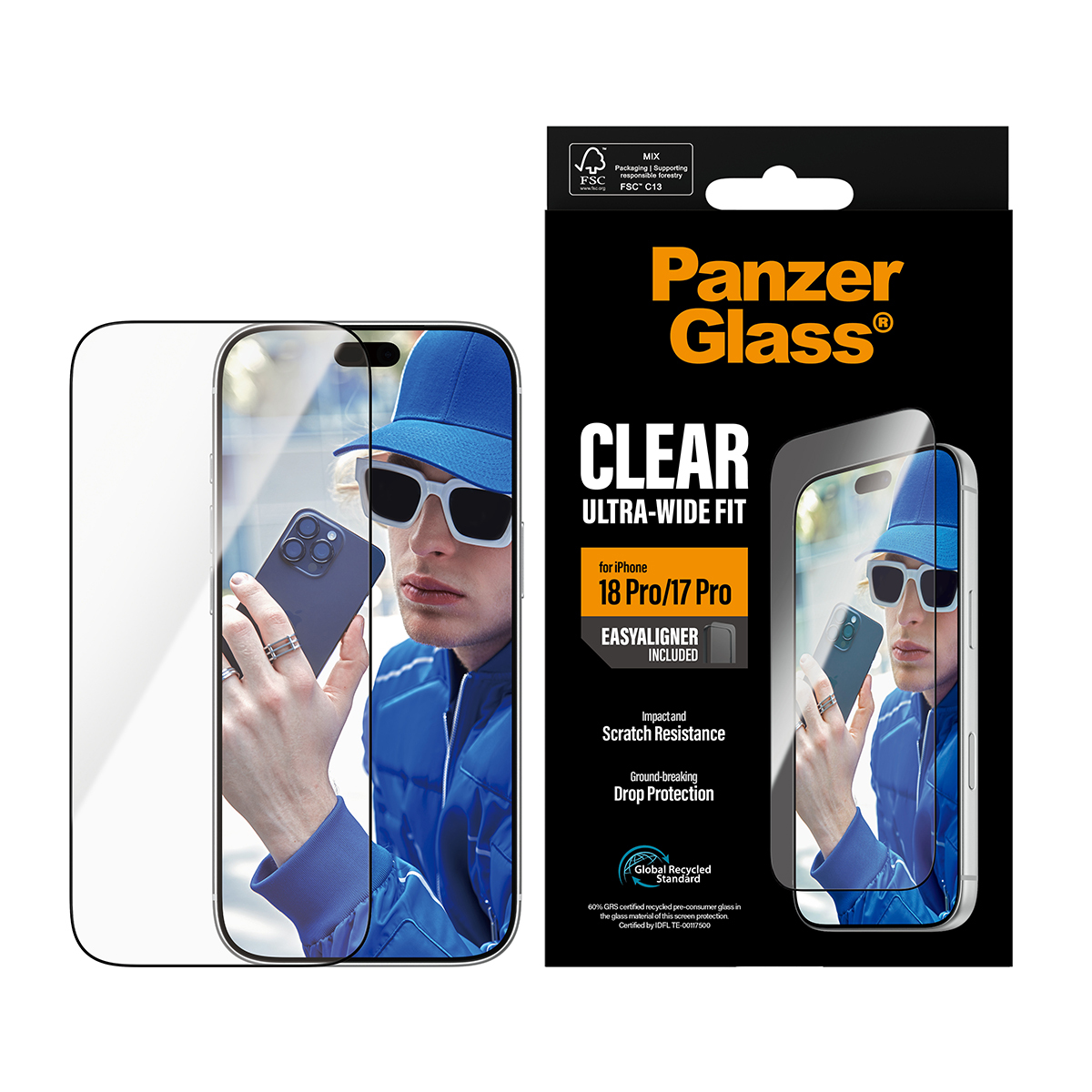 iPhone 17 Pro / 18 Pro - Edge-To-Edge Black - PanzerGlass - Billede 2