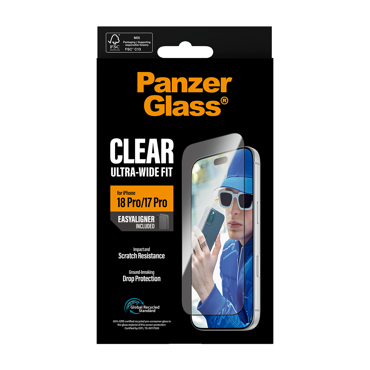iPhone 17 Pro / 18 Pro - Edge-To-Edge Black - PanzerGlass - Billede 3