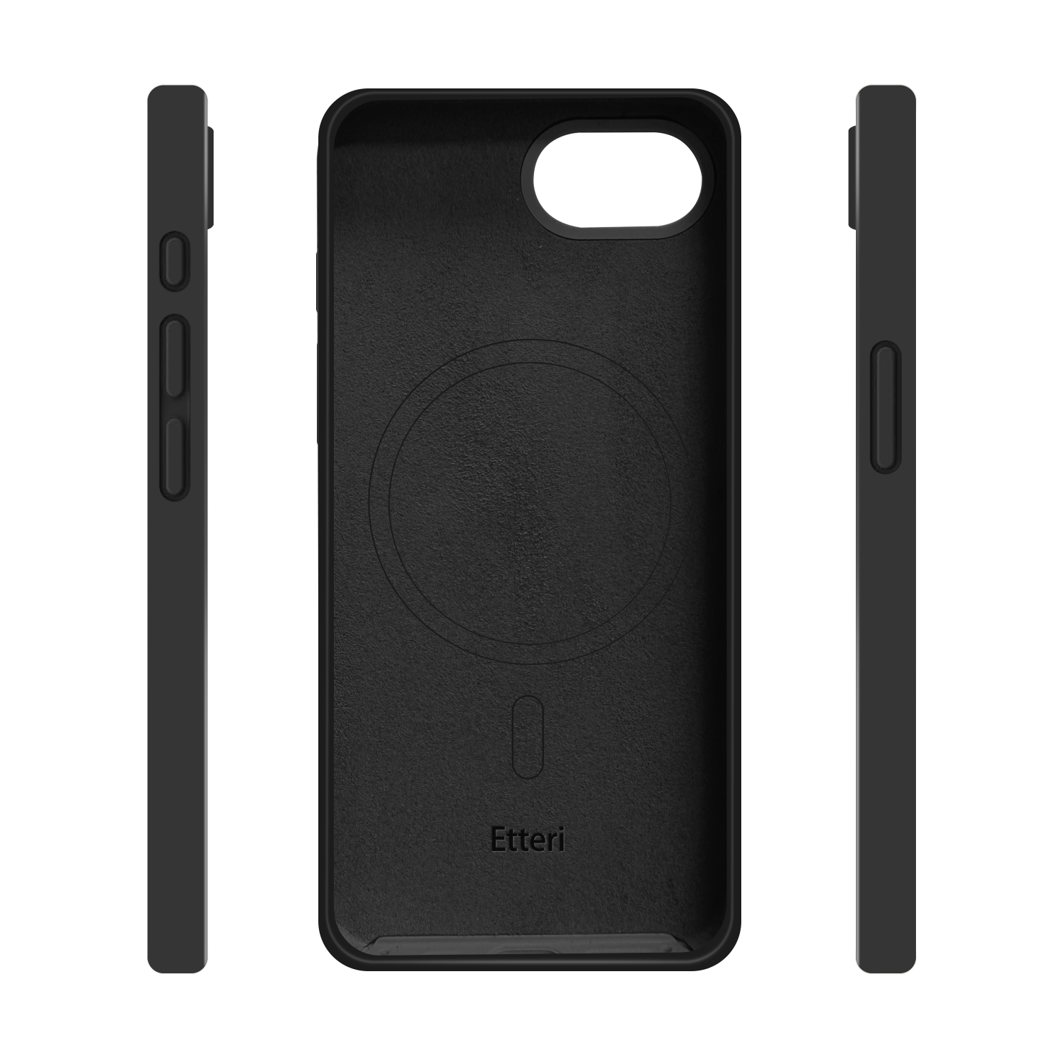 iPhone 16e / 17e - Etteri Silicone Mag Cover - Black - Billede 2